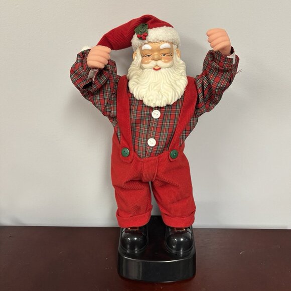 90s Animated Musical Dancing Singing Santa Claus Christmas Decoration Works 18” - Picture 3 of 16